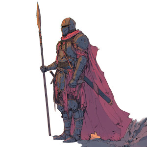 Medieval Militia Character Vinyl Car Decal Sticker – Waterproof & UV-Resistant 8"