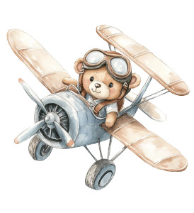 Teddy Bear Pilot Vinyl Car Decal Sticker – Waterproof & UV-Resistant 8" Teddy Bear Pilot Vinyl Car Decal Sticker – Waterproof & UV-Resistant 8"