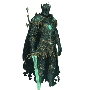 Mint Knight Vinyl Car Decal Sticker – Waterproof & UV-Resistant 8"