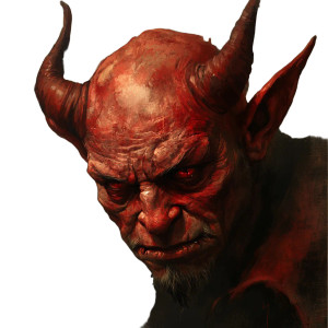 Satan Portrait V3 Vinyl Car Decal Sticker – Waterproof & UV-Resistant 8"