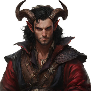 Ruby Red Tiefling Vinyl Car Decal Sticker – Waterproof & UV-Resistant 8"