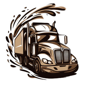 Trucker'S Brew Logo Vinyl Car Decal Sticker – Waterproof & UV-Resistant 8"
