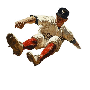 Sliding Baseball Player Vinyl Car Decal Sticker – Waterproof & UV-Resistant 8"