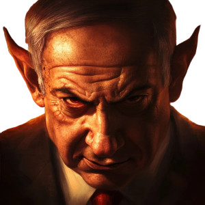 Demon Netanyahu Vinyl Car Decal Sticker – Waterproof & UV-Resistant 8"