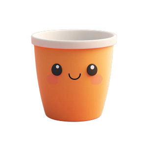 Cute Cup Character Vinyl Car Decal Sticker – Waterproof & UV-Resistant 8"