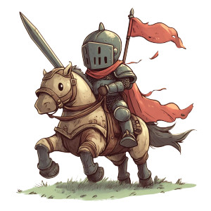 Knight On Horseback V6 Vinyl Car Decal Sticker – Waterproof & UV-Resistant 8"