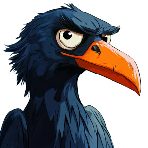 Murderous Crow Vinyl Car Decal Sticker – Waterproof & UV-Resistant 8"