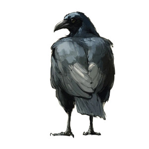 Potter-Style Crow Vinyl Car Decal Sticker – Waterproof & UV-Resistant 8"