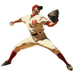 Baseball Player Pitching Vinyl Car Decal Sticker – Waterproof & UV-Resistant 8"