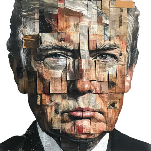 Politician Portrait Art Vinyl Car Decal Sticker – Waterproof & UV-Resistant 8"