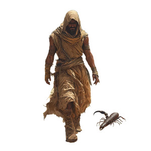 Egyptian Man Scorpion Vinyl Car Decal Sticker – Waterproof & UV-Resistant 8"