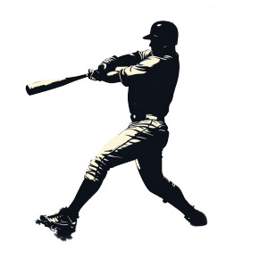 Home Run Silhouette Vinyl Car Decal Sticker – Waterproof & UV-Resistant 8"