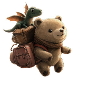 Bear Flying Home Vinyl Car Decal Sticker – Waterproof & UV-Resistant 8"