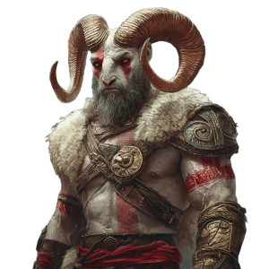 Kratos Sheep Vinyl Car Decal Sticker – Waterproof & UV-Resistant 8"