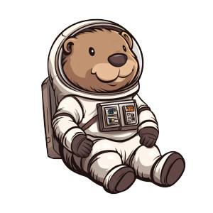 Beaver Astronaut Emoji Vinyl Car Decal Sticker – Waterproof & UV-Resistant 8" Beaver Astronaut Emoji Vinyl Car Decal Sticker – Waterproof & UV-Resistant 8"