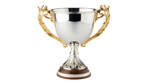 Champion Silver Cup Vinyl Car Decal Sticker – Waterproof & UV-Resistant 8"