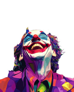 Colorful Joker Laughing V2 Vinyl Car Decal Sticker – Waterproof & UV-Resistant 8"