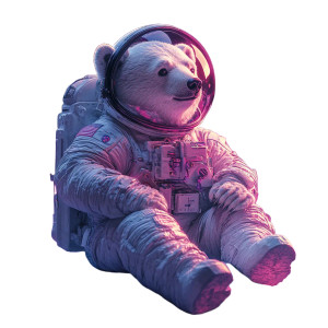 Polar Bear Astronaut Vinyl Car Decal Sticker – Waterproof & UV-Resistant 8" Polar Bear Astronaut Vinyl Car Decal Sticker – Waterproof & UV-Resistant 8"