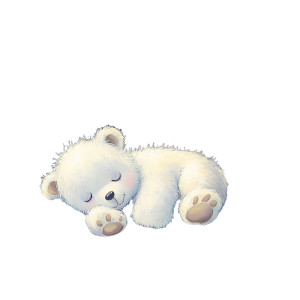 Sleeping Teddy Bear V2 Vinyl Car Decal Sticker – Waterproof & UV-Resistant 8"