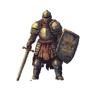 Pixel Art Knight V2 Vinyl Car Decal Sticker – Waterproof & UV-Resistant 8"