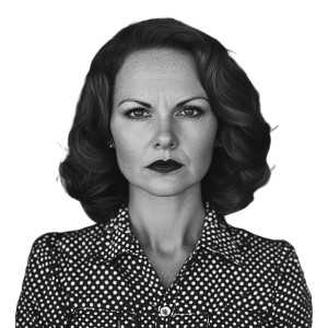 Vintage Determined Woman Vinyl Car Decal Sticker – Waterproof & UV-Resistant 8"