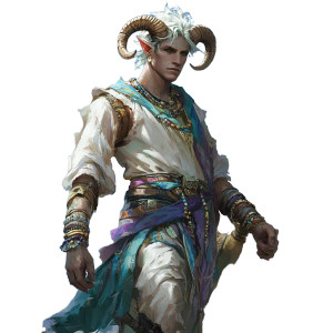 Satyr Bard Portrait Vinyl Car Decal Sticker – Waterproof & UV-Resistant 8"