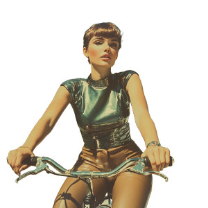 Leather-Clad Biker Vinyl Car Decal Sticker – Waterproof & UV-Resistant 8"