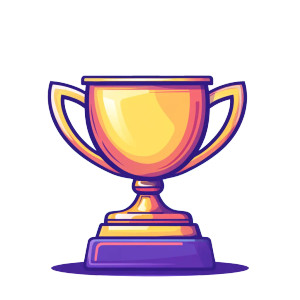 Simple Trophy V2 Vinyl Car Decal Sticker – Waterproof & UV-Resistant 8"