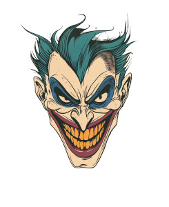 Evil Grin Joker Vinyl Car Decal Sticker – Waterproof & UV-Resistant 8"