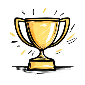 Doodle Trophy Vinyl Car Decal Sticker – Waterproof & UV-Resistant 8" Doodle Trophy Vinyl Car Decal Sticker – Waterproof & UV-Resistant 8"