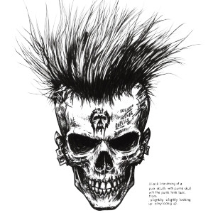 Punk Skull Drawing Vinyl Car Decal Sticker – Waterproof & UV-Resistant 8" Punk Skull Drawing Vinyl Car Decal Sticker – Waterproof & UV-Resistant 8"