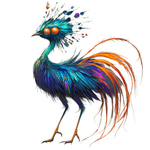 Otherworldly Avian Creatures Vinyl Car Decal Sticker – Waterproof & UV-Resistant 8"