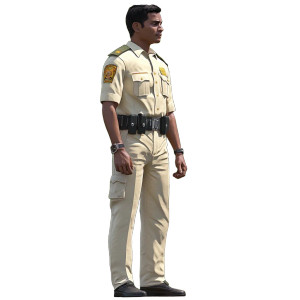 Indian Security Guard Vinyl Car Decal Sticker – Waterproof & UV-Resistant 8"