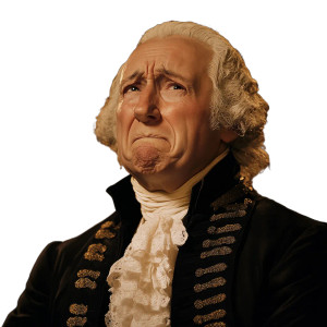 Crying George Washington Vinyl Car Decal Sticker – Waterproof & UV-Resistant 8"