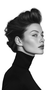 Vogue Portrait Lady Vinyl Car Decal Sticker – Waterproof & UV-Resistant 8"