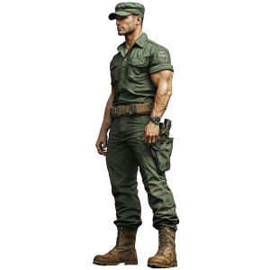 Drill Sergeant Portrait Vinyl Car Decal Sticker – Waterproof & UV-Resistant 8"