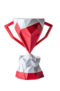 Origami Award Cup Vinyl Car Decal Sticker – Waterproof & UV-Resistant 8"