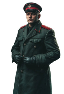 Military Officer Pose Vinyl Car Decal Sticker – Waterproof & UV-Resistant 8"