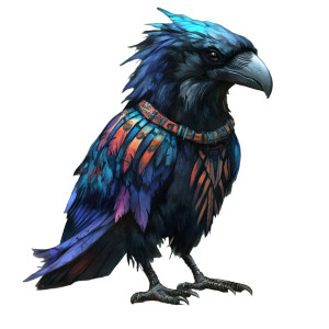 Druid Raven Vinyl Car Decal Sticker – Waterproof & UV-Resistant 8"