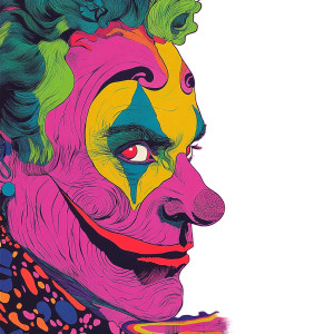 Psychedelic Joker V2 Vinyl Car Decal Sticker – Waterproof & UV-Resistant 8"