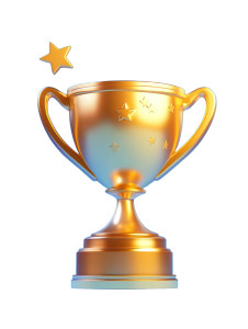 Golden Game Trophy Vinyl Car Decal Sticker – Waterproof & UV-Resistant 8"