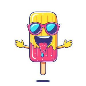 Chill Popsicle Logo Vinyl Car Decal Sticker – Waterproof & UV-Resistant 8"