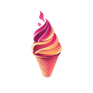 Ice Cream Logo V8 Vinyl Car Decal Sticker – Waterproof & UV-Resistant 8"