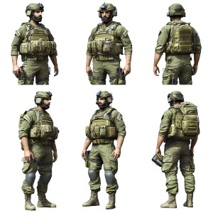 Israeli Soldier 3D Vinyl Car Decal Sticker – Waterproof & UV-Resistant 8"