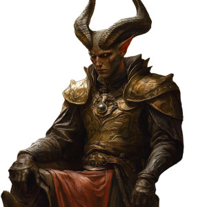 Tiefling Guard Commander Vinyl Car Decal Sticker – Waterproof & UV-Resistant 8"