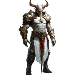 Armored Demon Concept Vinyl Car Decal Sticker – Waterproof & UV-Resistant 8"