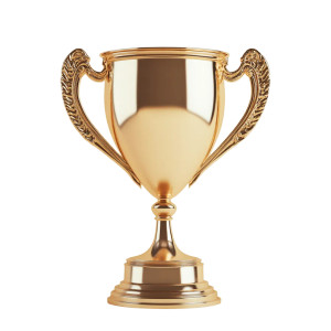 Gold Trophy V10 Vinyl Car Decal Sticker – Waterproof & UV-Resistant 8"