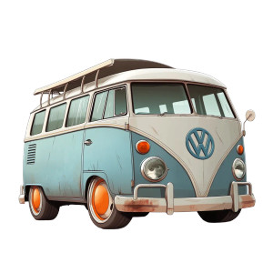 Cartoon Bully Vw Vinyl Car Decal Sticker – Waterproof & UV-Resistant 8"