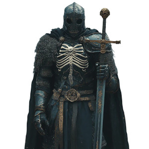Dark Bone Knight Vinyl Car Decal Sticker – Waterproof & UV-Resistant 8"