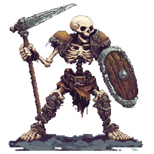 Skeleton Warrior V23 Vinyl Car Decal Sticker – Waterproof & UV-Resistant 8"